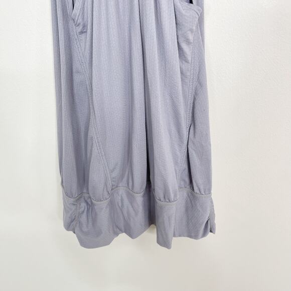 Lululemon Womens 4 No Limits Tank Top Fossil Gray Wee Stripe White Racerback - Picture 7 of 8